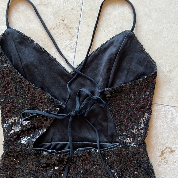 Aakaa Black Sequin Dress - Picture 3 of 6